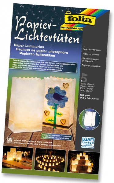 Lichtertüten aus Papier, Blanko